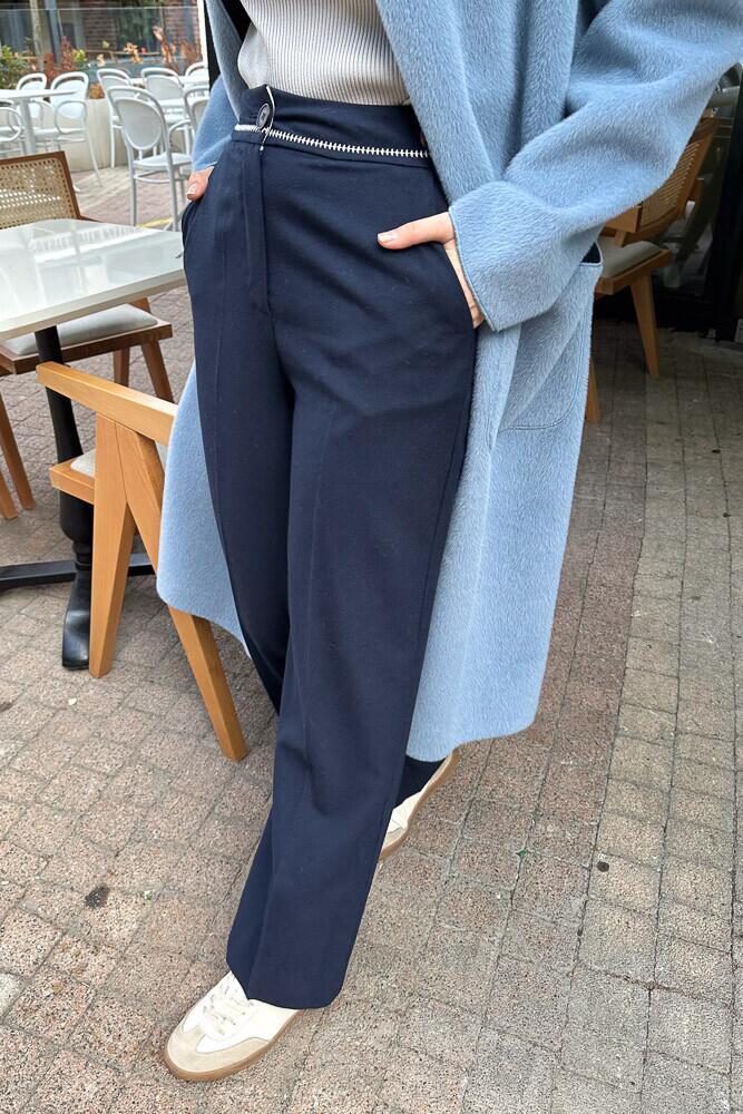 Soul Süs Dikişli Pantolon - Lacivert - PUANE (2)