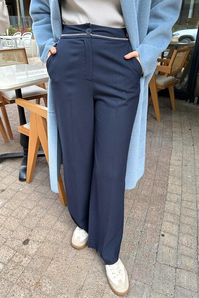 Soul Süs Dikişli Pantolon - Lacivert - PUANE (3)