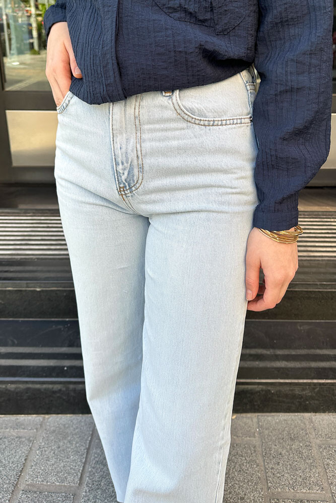 Straight Pantolon - Açık Mavi - 2