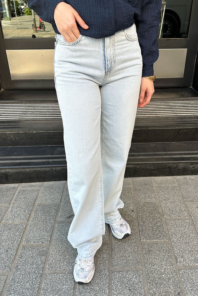 Straight Pantolon - Açık Mavi - 4