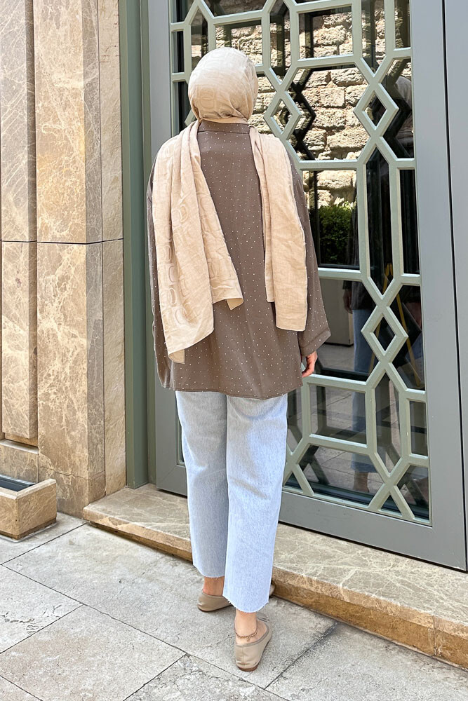 Taşlı Gömlek - Vizon - ENMA (5)