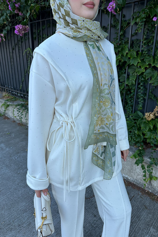 Taşlı Tünel Detaylı Takım - Ekru - HENZA (5)