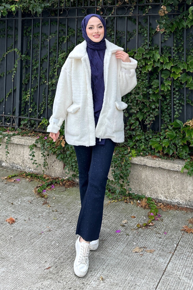 Taylor Peluş Kaban - Ekru - 1