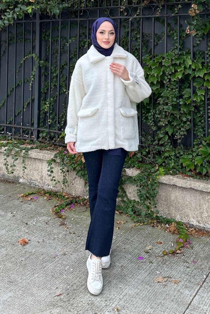 Taylor Peluş Kaban - Ekru - 3