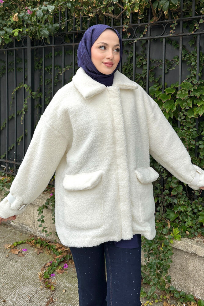 Taylor Peluş Kaban - Ekru - 8