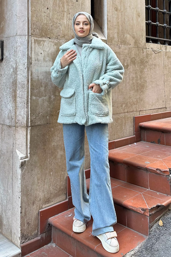 Taylor Peluş Kaban - Mint Yeşili - HENZA (0)