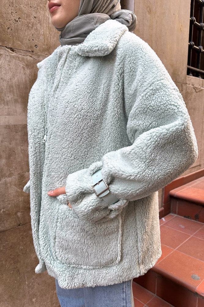 Taylor Peluş Kaban - Mint Yeşili - HENZA (2)