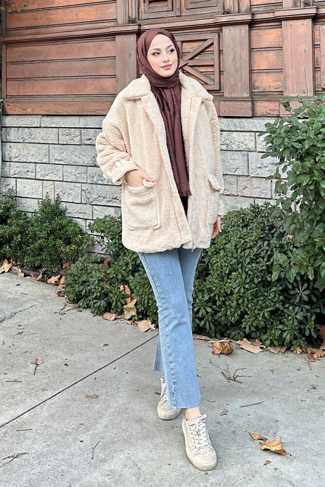 Taylor Peluş Kaban - Taş Rengi - HENZA (4)