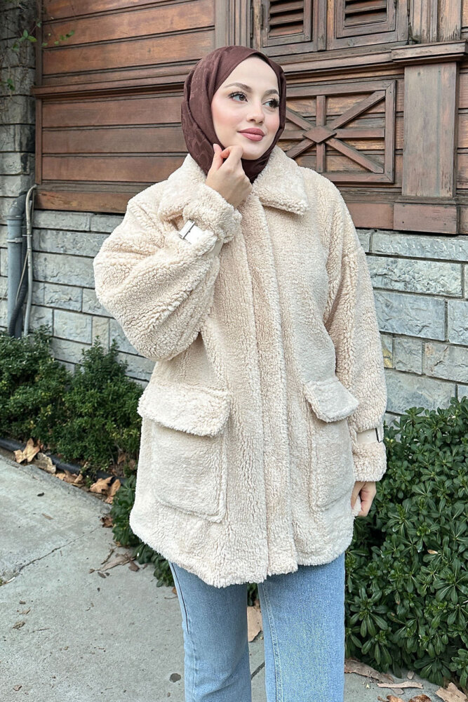 Taylor Peluş Kaban - Taş Rengi - 6