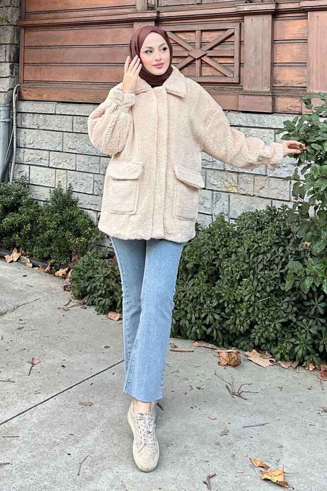 Taylor Peluş Kaban - Taş Rengi - 8