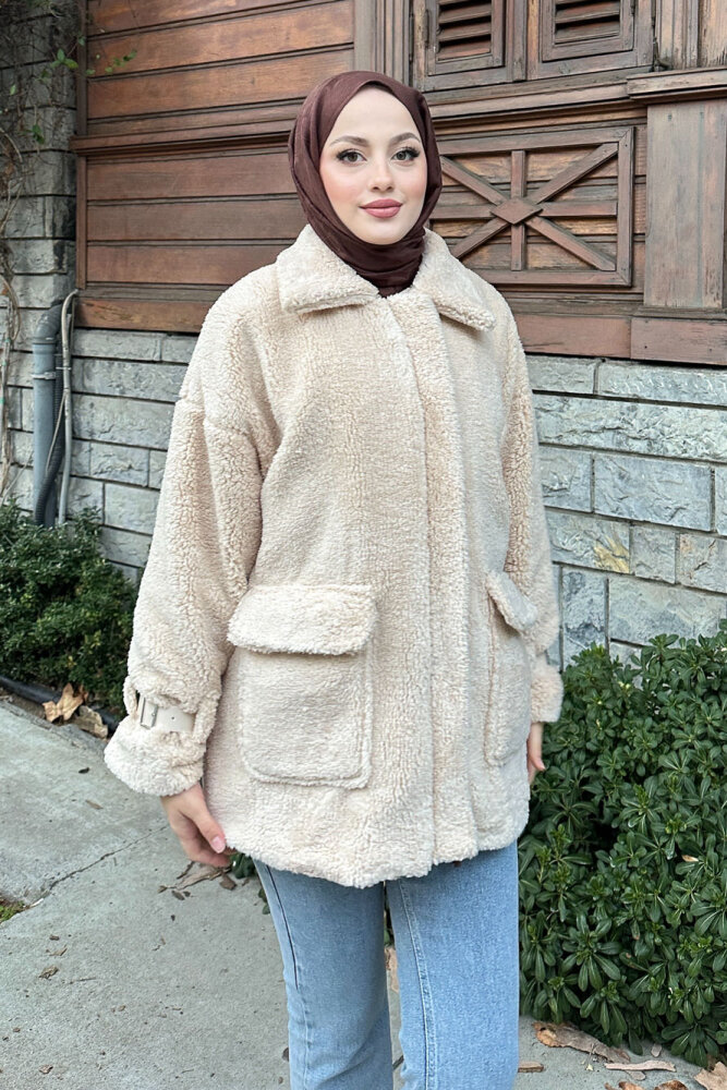 Taylor Peluş Kaban - Taş Rengi - 9