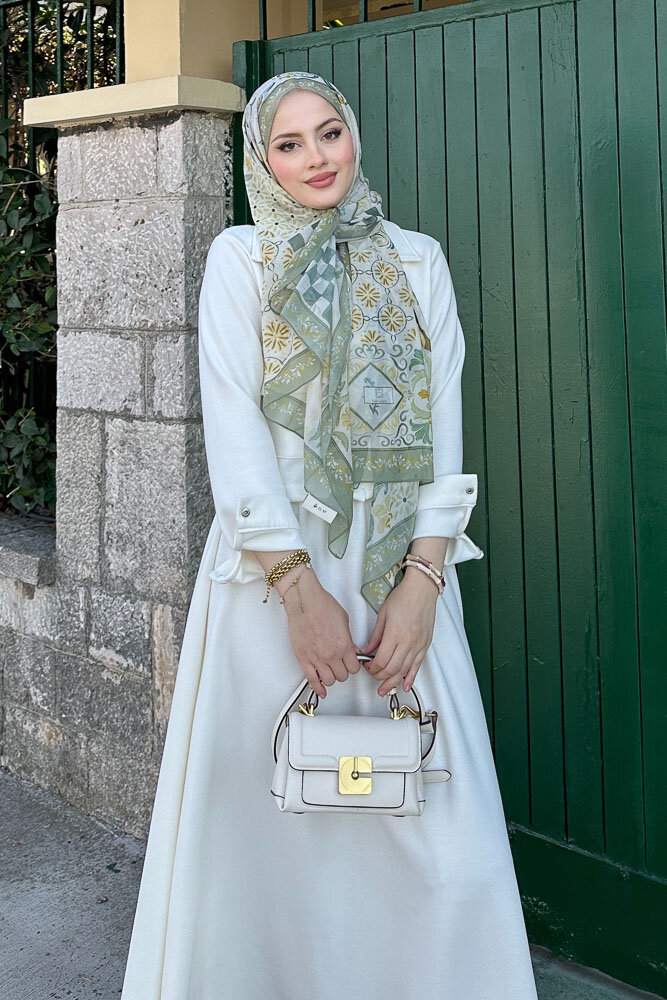 Étoile Çıtçıtlı Etek Takım - Ekru - HENZA (4)