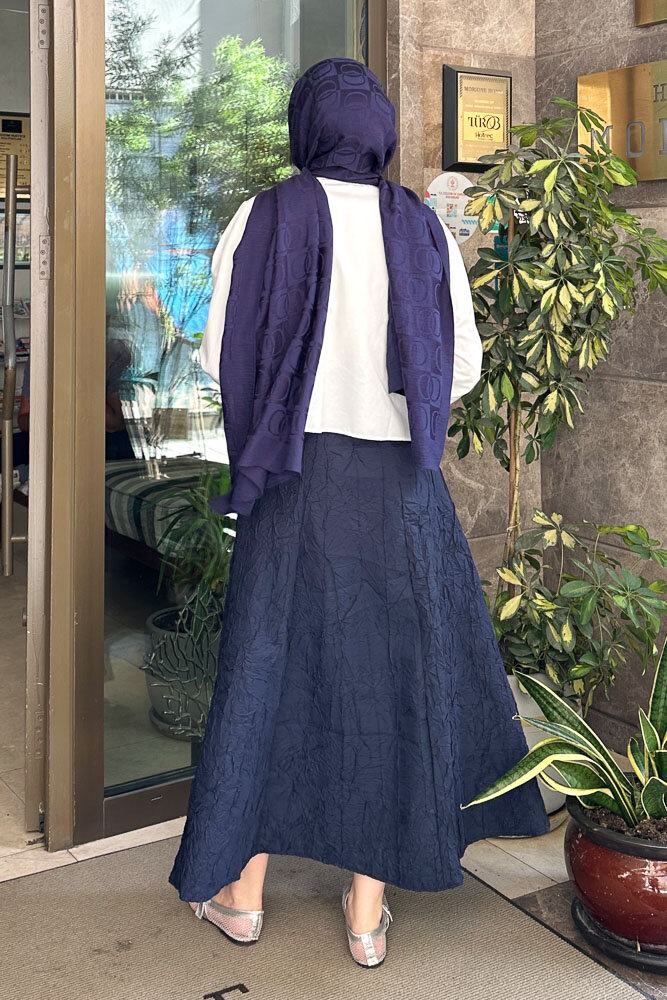 Üç Düğmeli Büzgülü Gömlek - Ekru - HENZA (5)