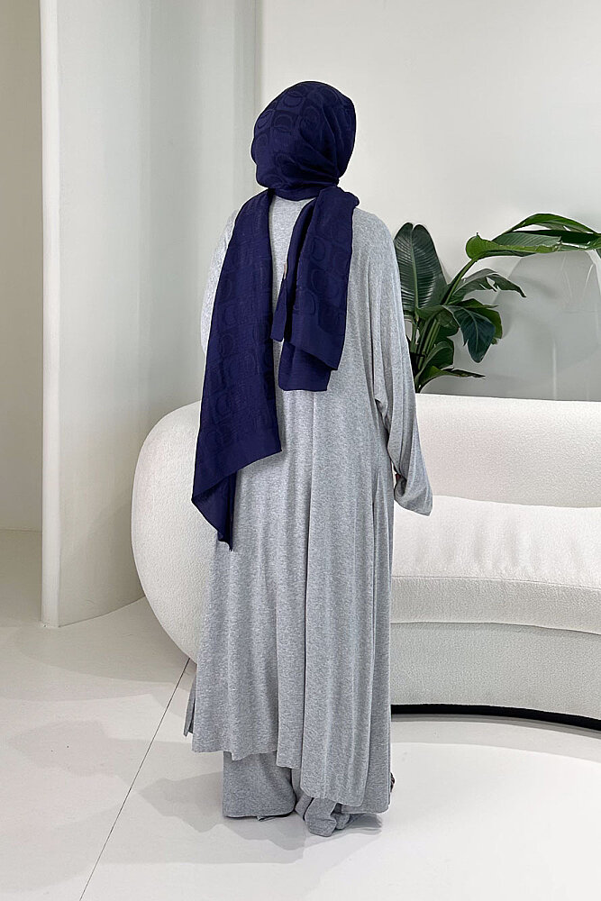 Üçlü Penye Pantolon Takım - Gri - ALLMİSS (5)