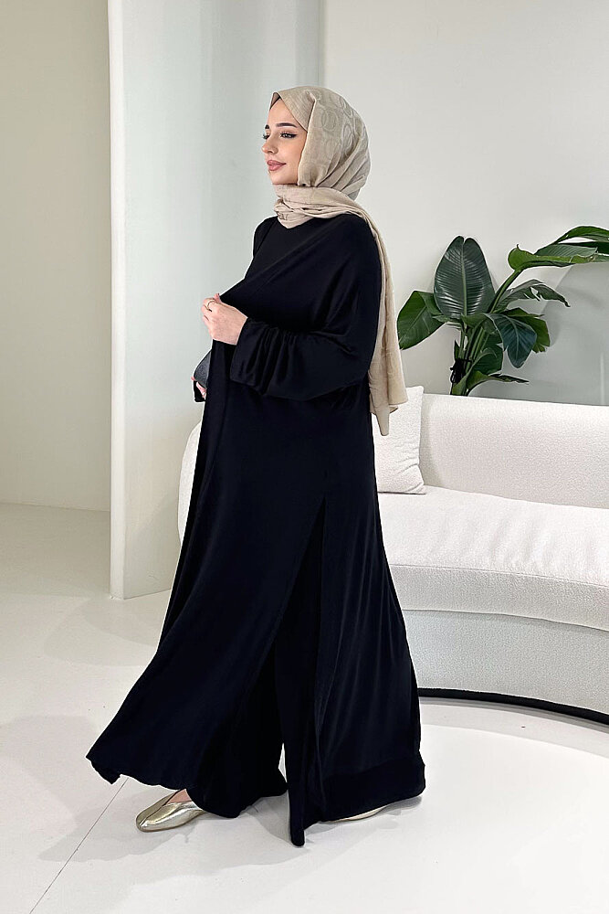 Üçlü Penye Pantolon Takım - Siyah - ALLMİSS (3)