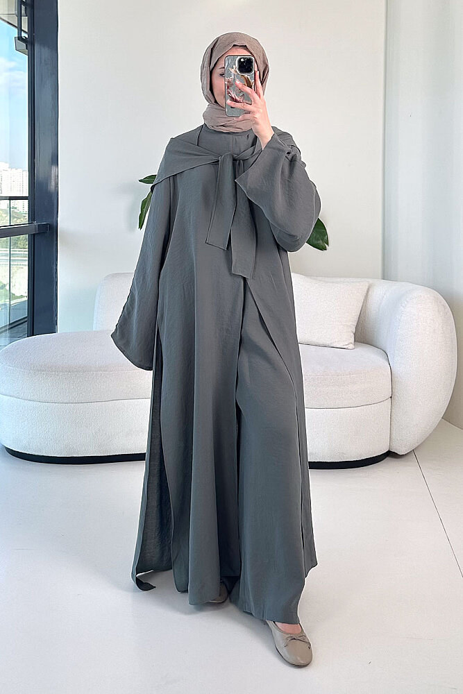 Veloura Signature Tencel Takım - Haki - BELEMİR (5)