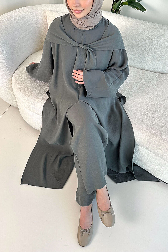 Veloura Signature Tencel Takım - Haki - 7