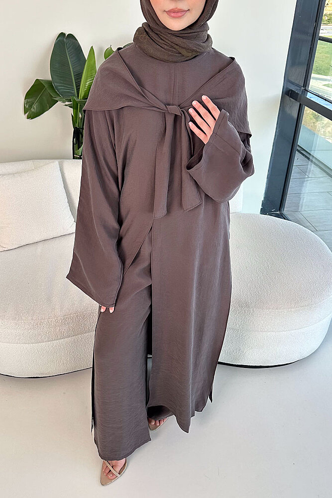 Veloura Signature Tencel Takım - Kahverengi - BELEMİR (2)