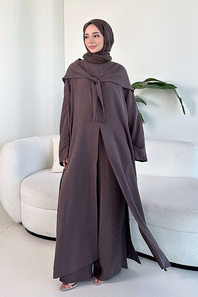 Veloura Signature Tencel Takım - Kahverengi - 1