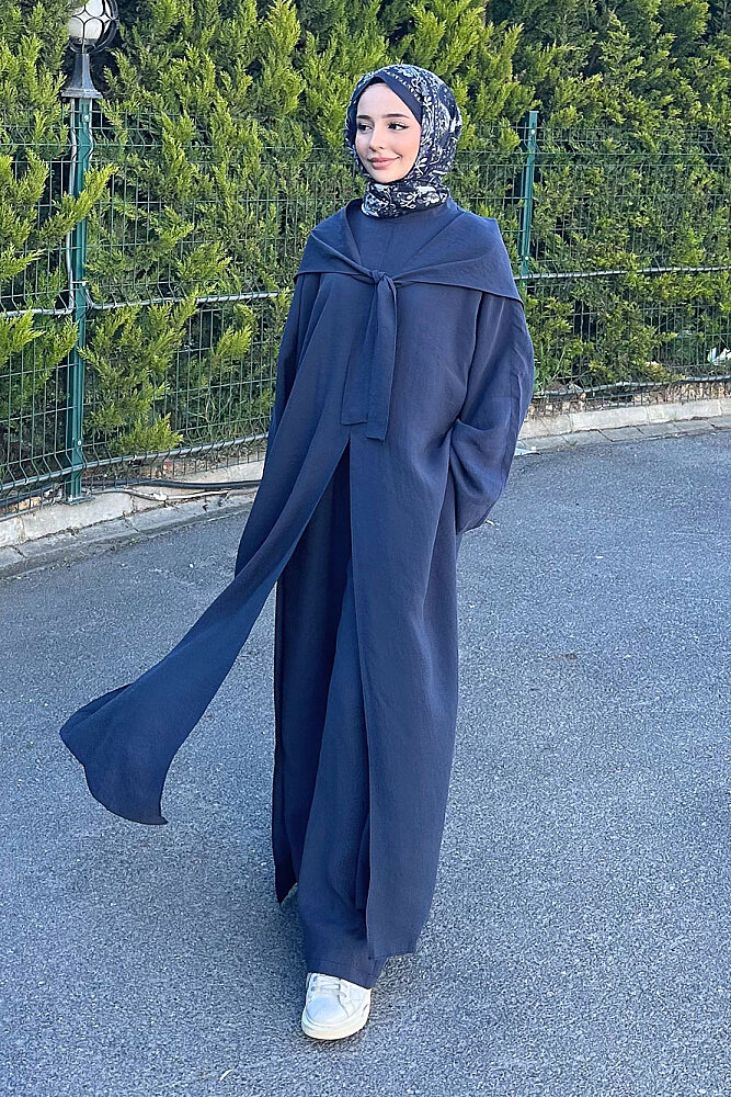 Veloura Signature Tencel Takım - Lacivert - 1