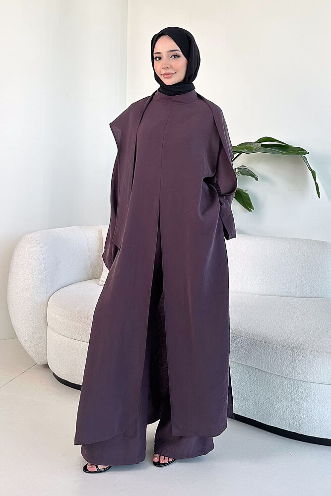 Veloura Signature Tencel Takım - Mürdüm - 7