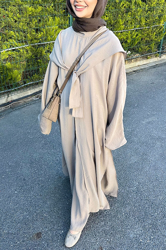 Veloura Signature Tencel Takım - Vizon - 4