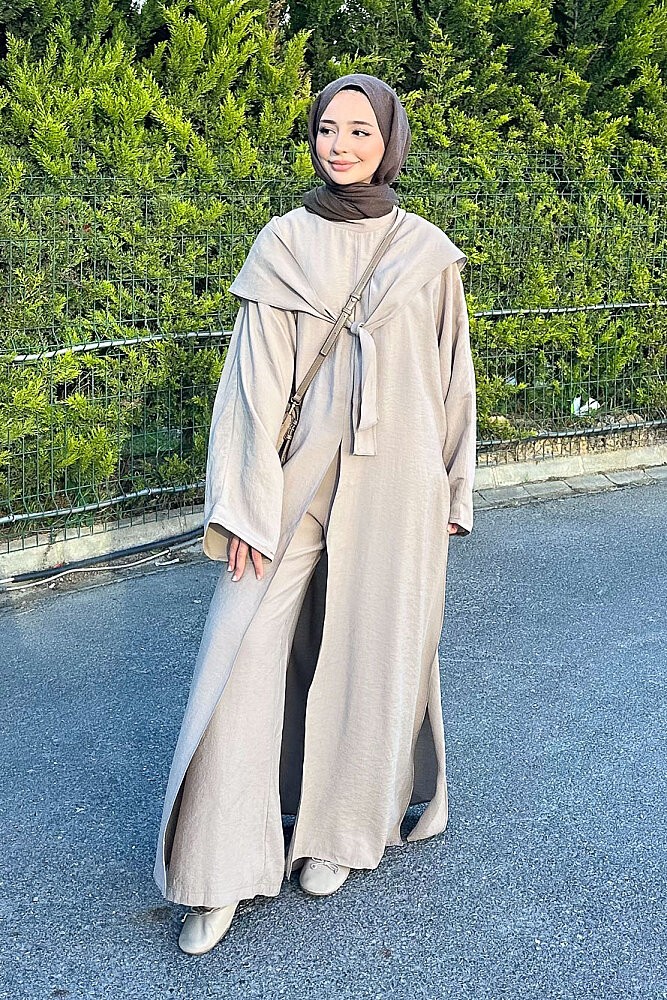 Veloura Signature Tencel Takım - Vizon - 8