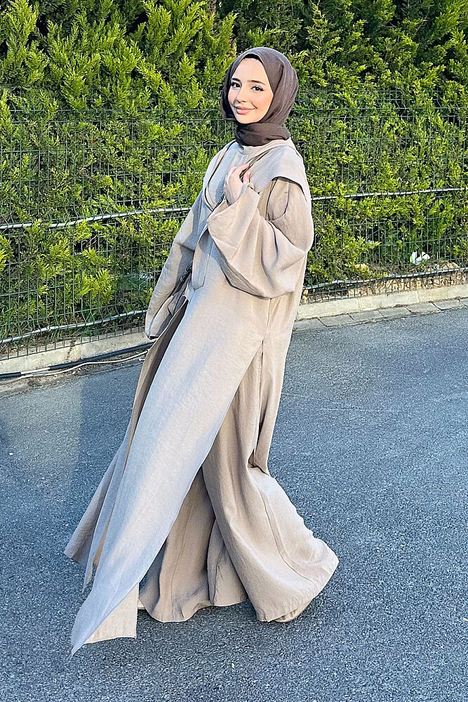 Veloura Signature Tencel Takım - Vizon - 5