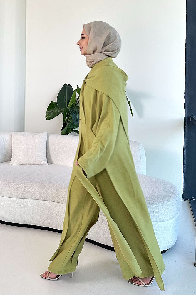 Veloura Signature Tencel Takım - Yağ Yeşili - 3