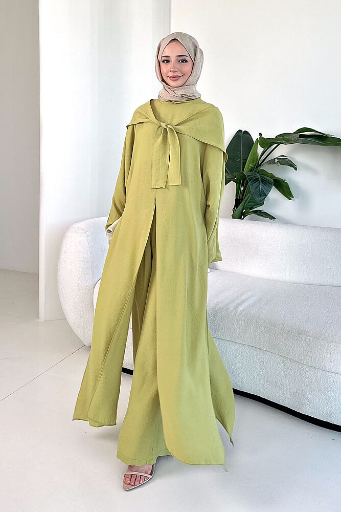 Veloura Signature Tencel Takım - Yağ Yeşili - 5