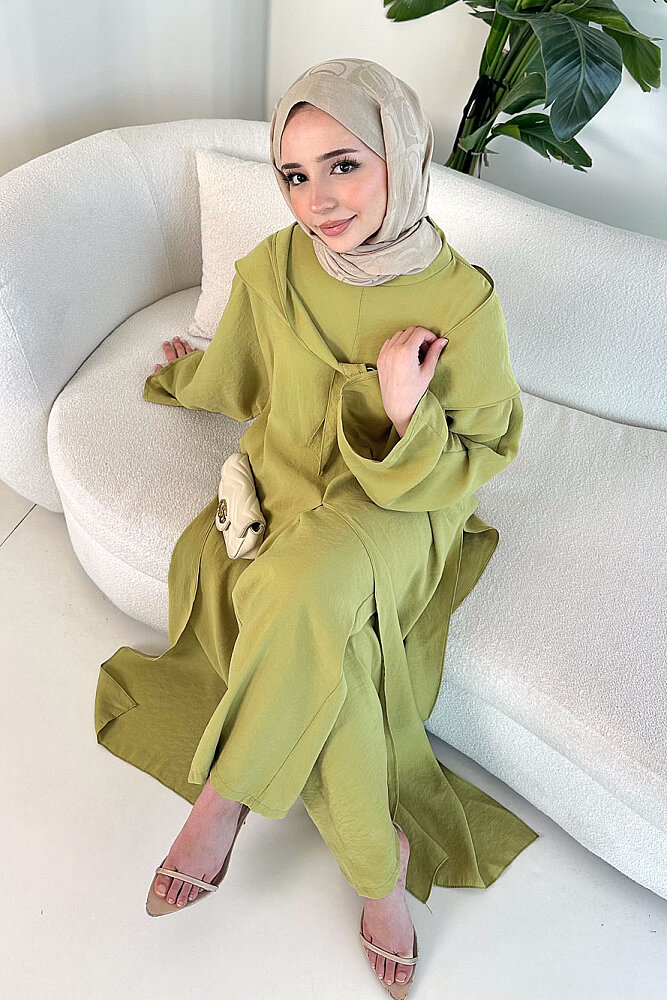 Veloura Signature Tencel Takım - Yağ Yeşili - BELEMİR (3)