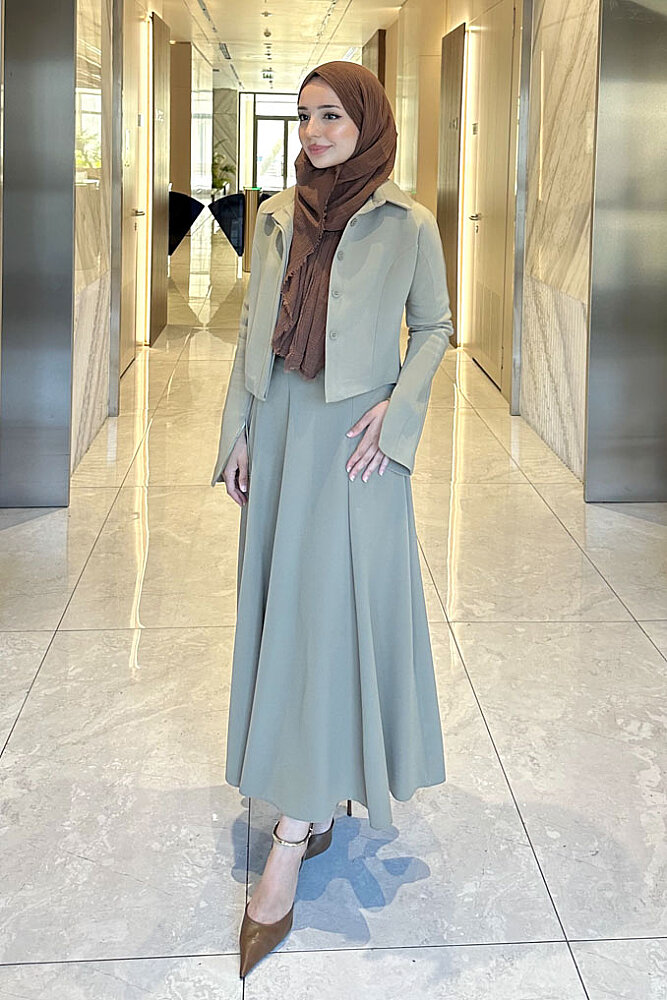 Vesper Crop Kısa Ceketli Takım - Haki - LİNE (4)
