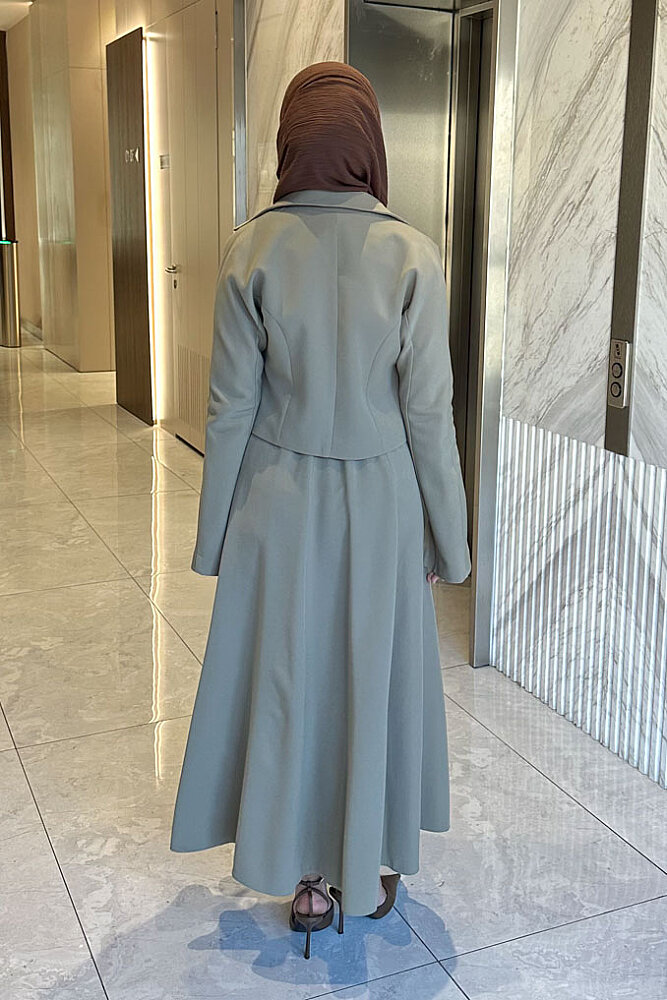 Vesper Crop Kısa Ceketli Takım - Haki - LİNE (5)