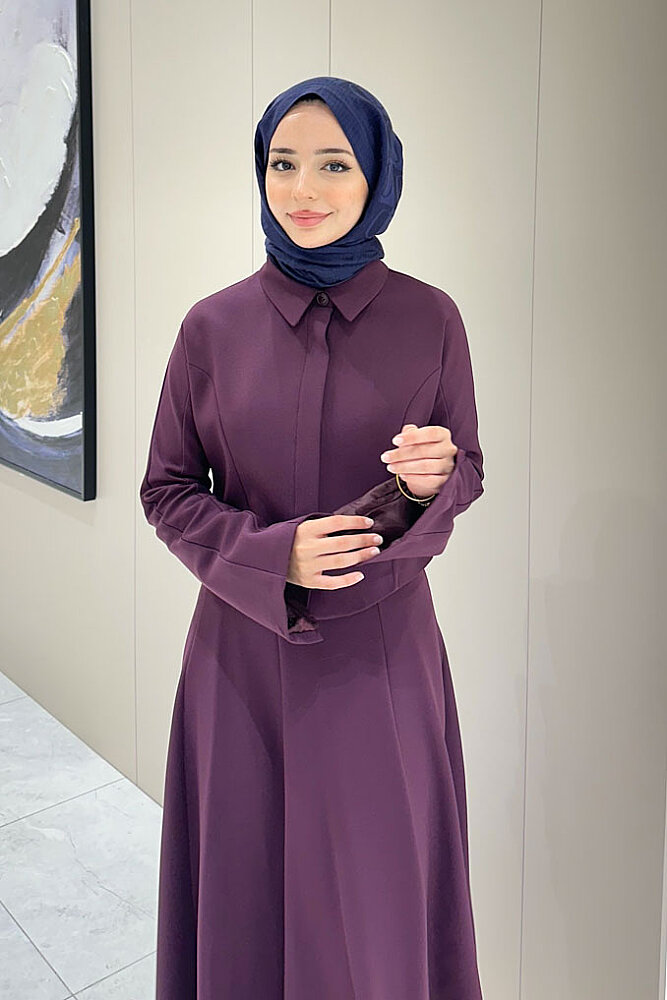 Vesper Crop Kısa Ceketli Takım - Mürdüm - 1