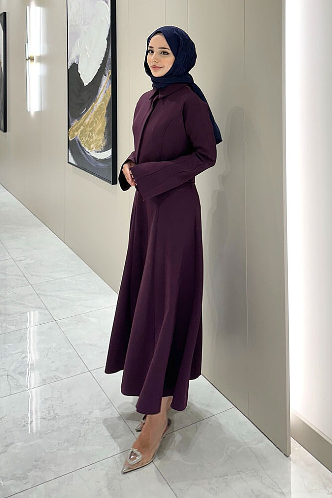 Vesper Crop Kısa Ceketli Takım - Mürdüm - 4