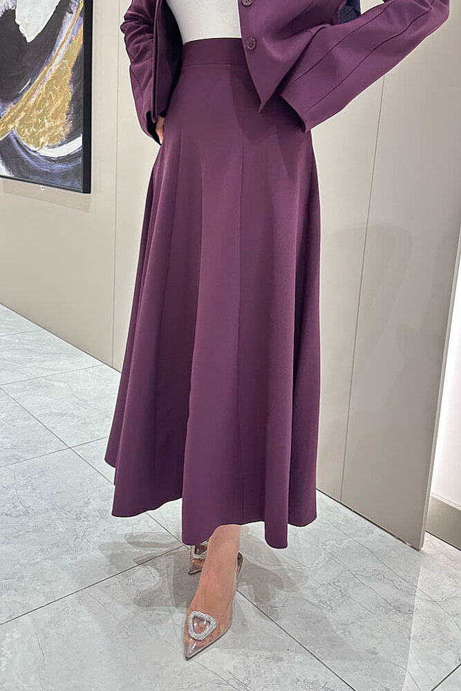 Vesper Crop Kısa Ceketli Takım - Mürdüm - LİNE (4)