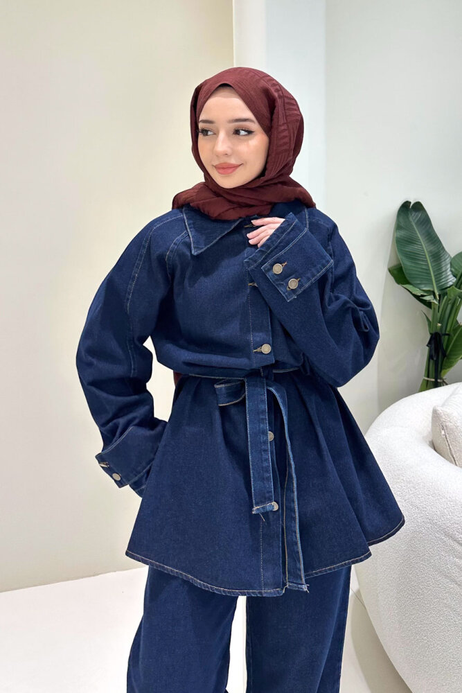 Vesto Kemerli Kot Takım - Lacivert - ENMA (1)