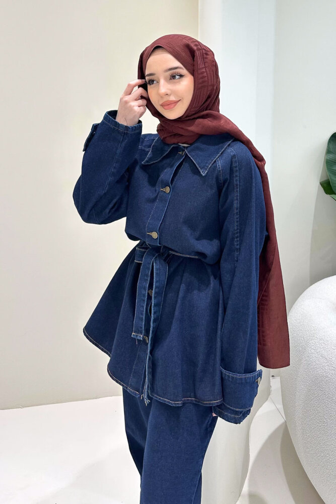 Vesto Kemerli Kot Takım - Lacivert - ENMA (4)