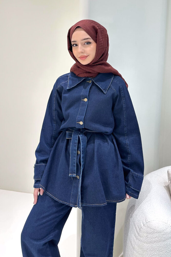 Vesto Kemerli Kot Takım - Lacivert - 7