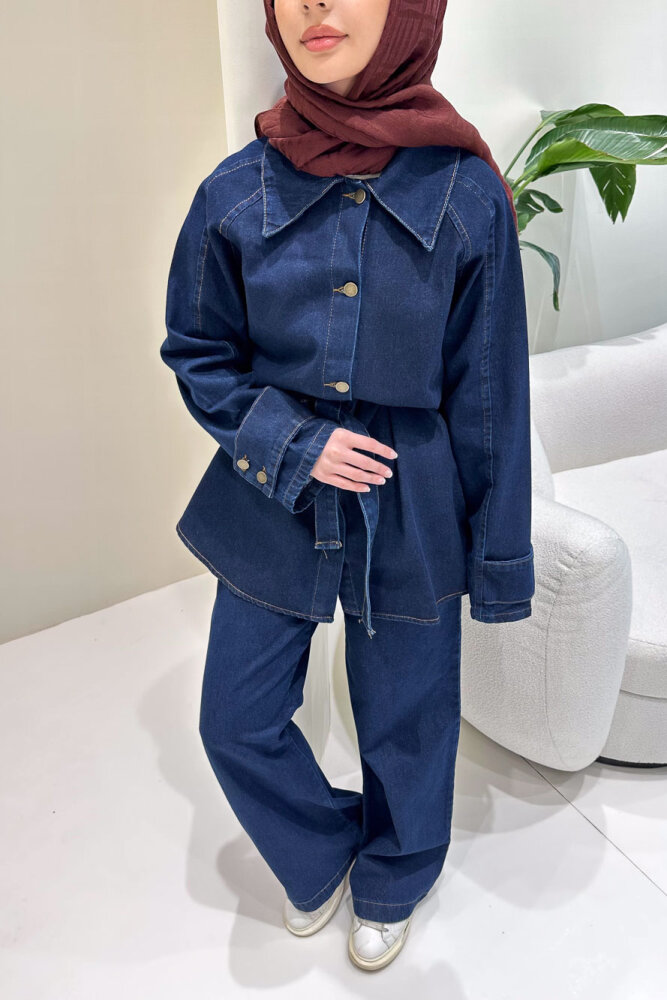 Vesto Kemerli Kot Takım - Lacivert - ENMA (2)