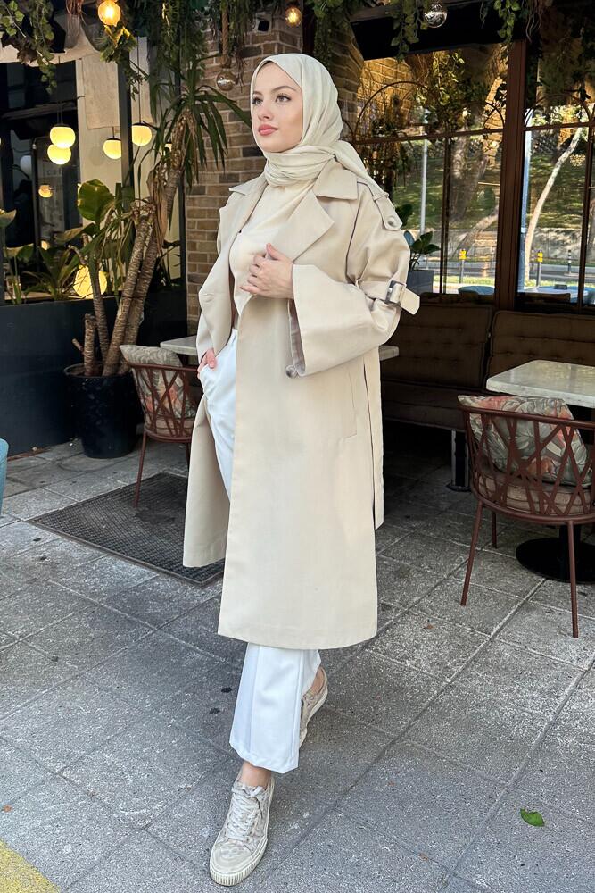 Viyana Astarlı Trençkot - Bej - LİNE (2)
