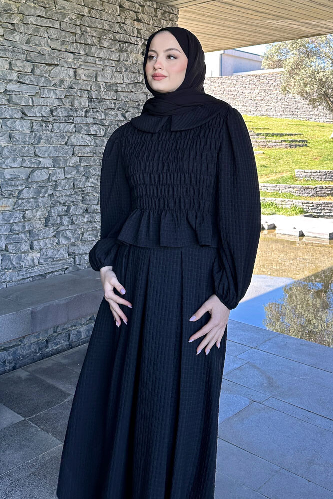 Willow Gofreli Etekli Takım - Siyah - 3