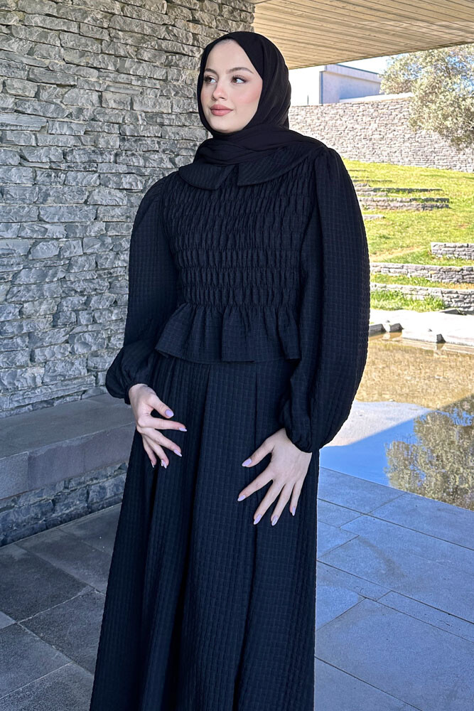 Willow Gofreli Etekli Takım - Siyah - 7