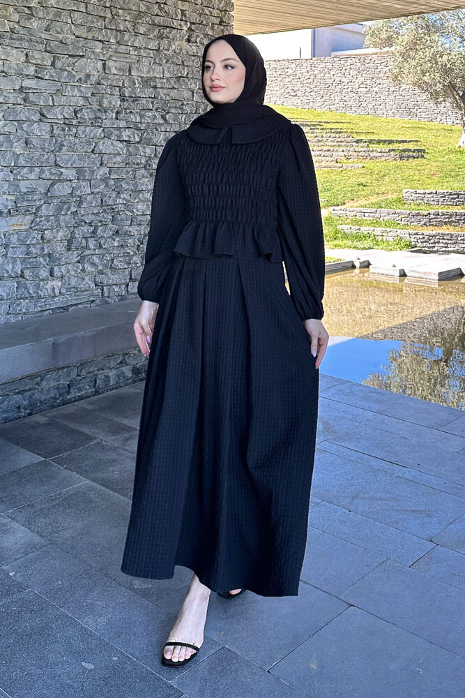 Willow Gofreli Etekli Takım - Siyah - 2