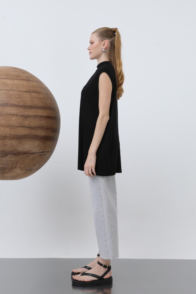 Yarım Balıkçı Kolsuz İçlik - Siyah - PUANE (3)