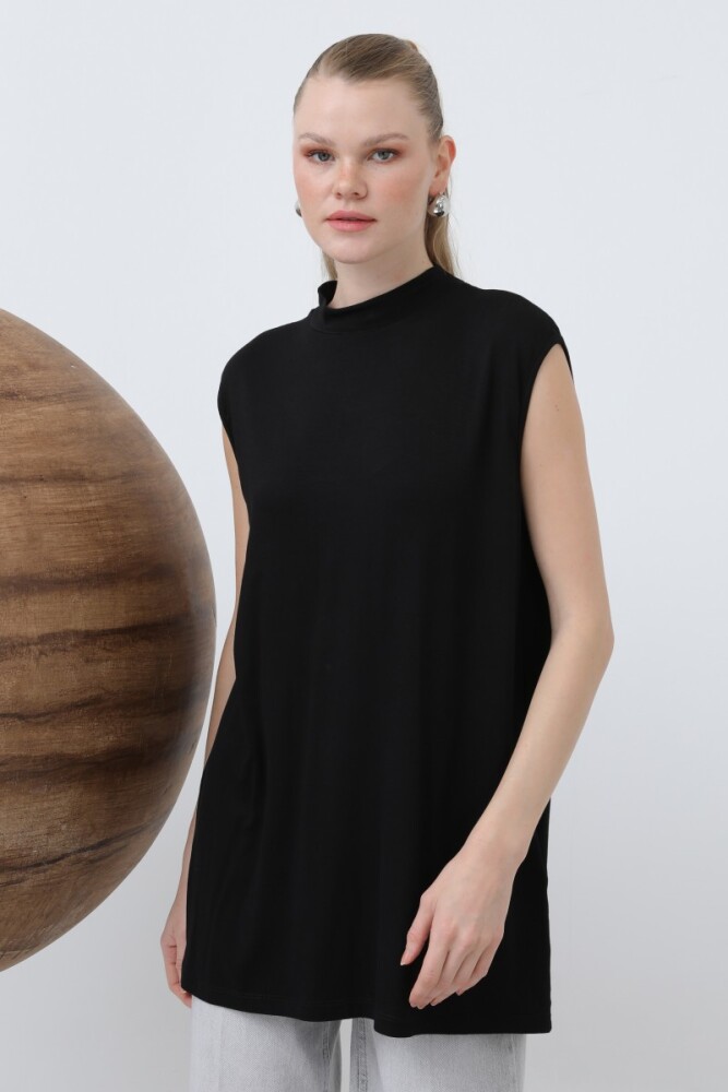 Yarım Balıkçı Kolsuz İçlik - Siyah - PUANE (1)