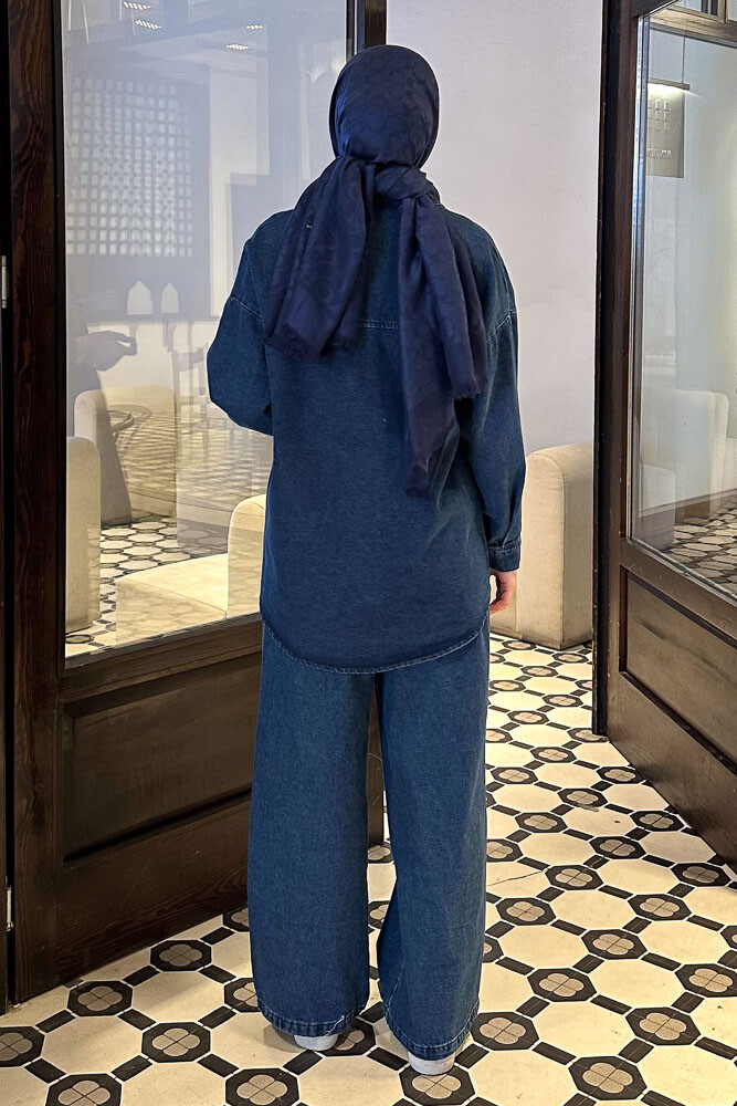 You Denim Takım - Koyu Mavi - 7