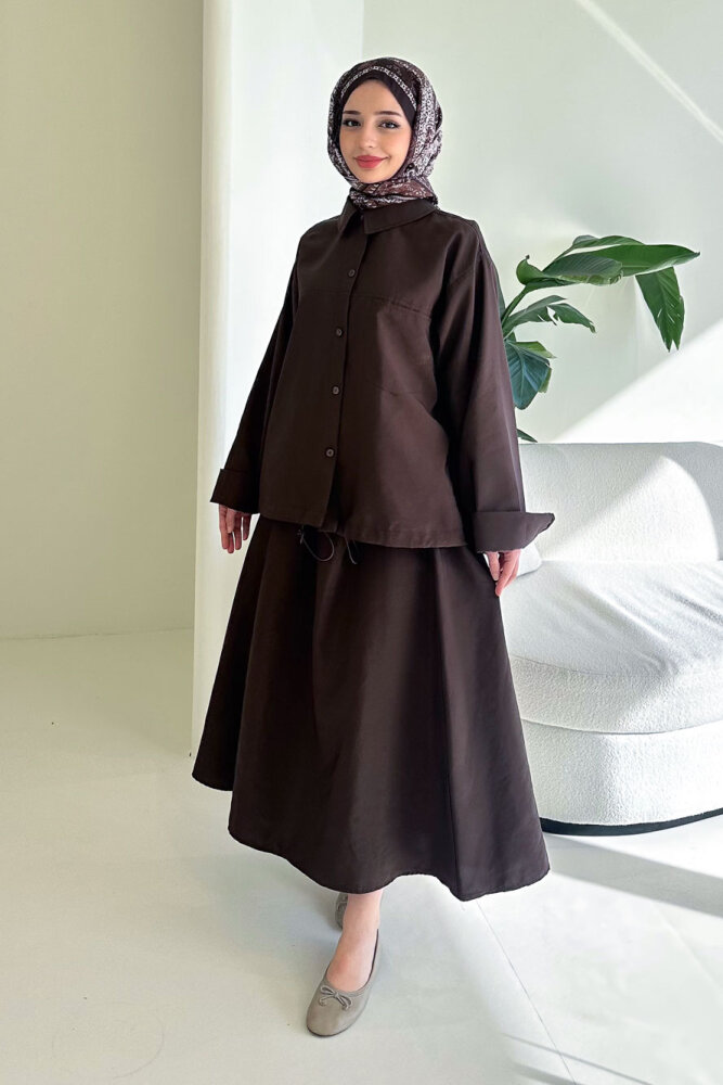 Zafira Etekli Takım - Kahverengi - ALLMİSS (2)