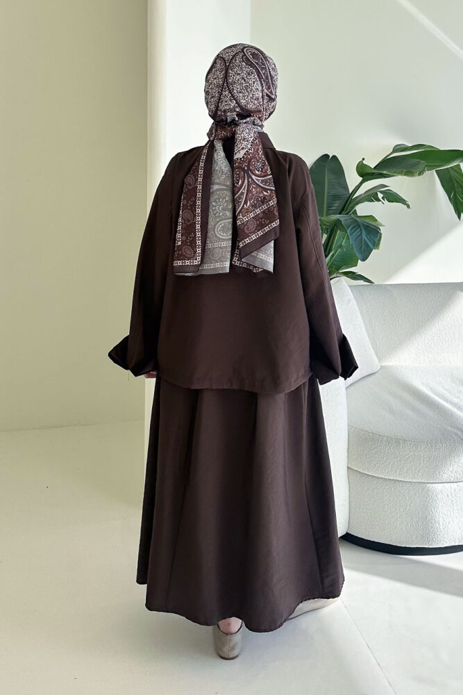 Zafira Etekli Takım - Kahverengi - 5