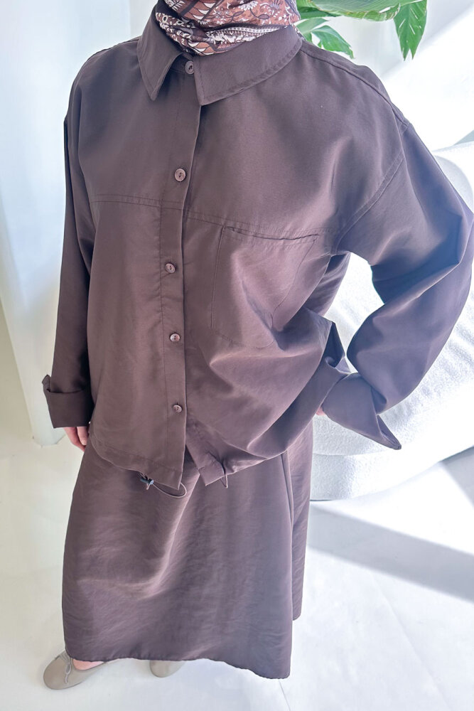 Zafira Etekli Takım - Kahverengi - 8